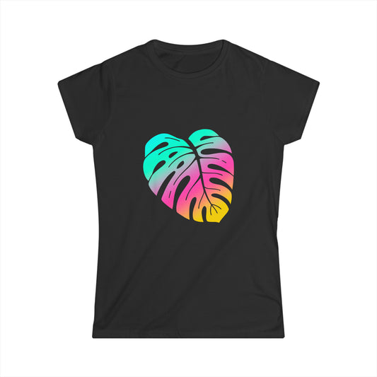 Pastel Monstera Women's Softstyle Tee